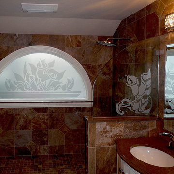 Art on Bathroom Window