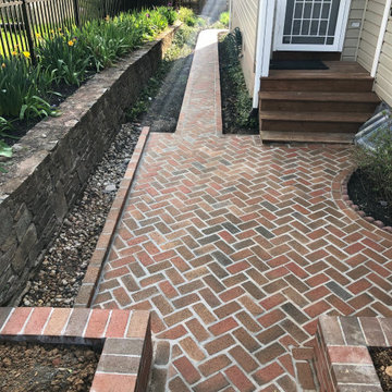 Brick Paver Driveway, Steps, Patio, Herb Garden, and Walkway in Bethesda MD