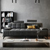 Simone Fabric Sofa With Adjustable Back Rest, Dark Grey