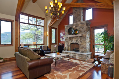 Transitional home design photo in Denver