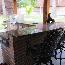 outdoor kitchen for pool area