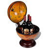 Tabletop 19" Globe Bar Wine Liquor Cabinet Storage 16th Century Nautical Map