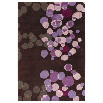 Avalisa Contemporary Area Rug, Purple, 5'x7'6"