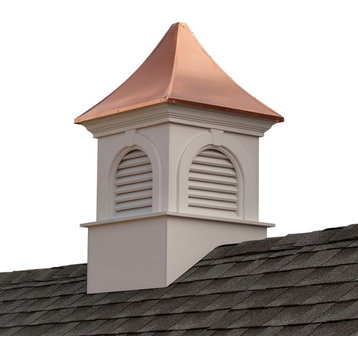 Smithsonian Newington Vinyl Cupola With Copper Roof, 30"x51"
