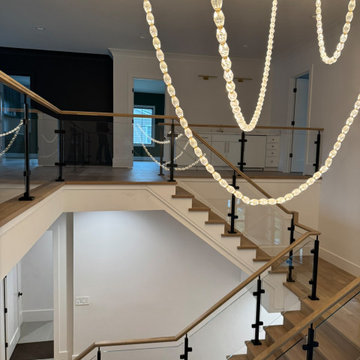 Project #132 | White Oak Staircase with Glass Balustrade