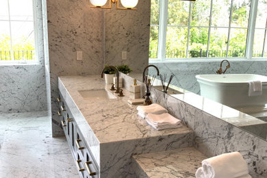 Inspiration for a large contemporary bathroom remodel in Los Angeles