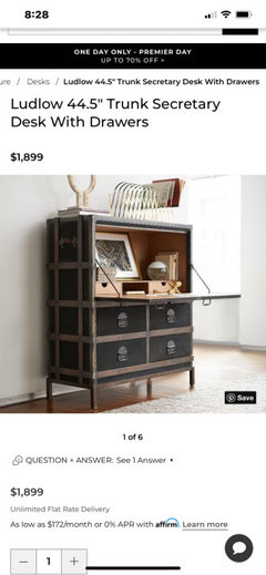 Ludlow trunk 2024 secretary desk
