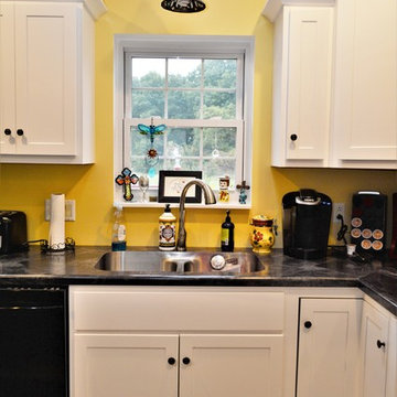 Knox, IN. BaileyTown USA, White Kitchen with Haas Lifestyle Island
