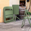 Dream Folding Outdoor Bistro Set With Olive Green Table and 2 Olive Green Chairs