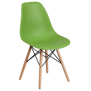 Green Plastic/Wood Chair