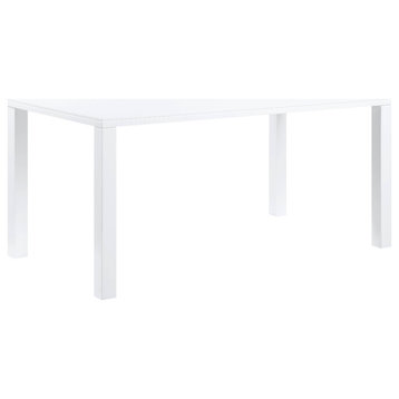 Acme Pagan Dining Table White High Gloss Finish