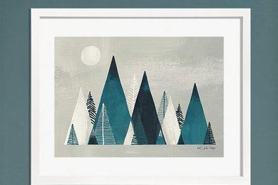 Mountain Scape Illustration - Art Print