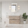 Boutique Bath Vanity, Natural Wood, 40", Single Sink, Freestanding