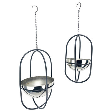 Planters Hanging Double Oval Set of 2