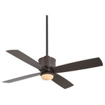 Minka Aire - Minka Aire F734-ORB Strata - 52" Outdoor Ceiling Fan with Light Kit - Shade Included: TRUERod Length(s): 6 x 0.75 Dimable: TRUEInternal/Alternate: Amps: 0.4* Number of Bulbs: 1*Wattage: 75W* BulbType: T4(E11) Mini Cand Haolgen* Bulb Included: Yes