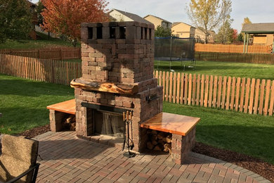 Example of a mountain style patio design in Omaha