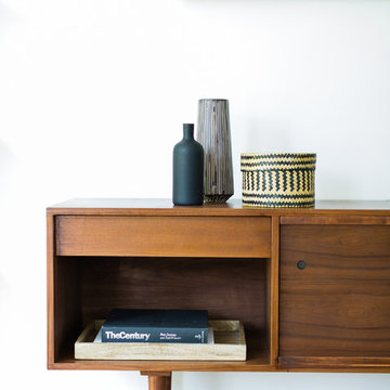 Living Room with Midcentury Modern Credenza