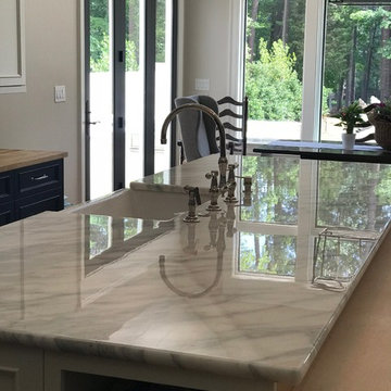 Cary, NC - Clearstone on Calacatta Marble Kitchen Island & Counter Tops