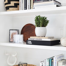 Bookshelves + coffee tables