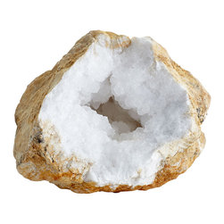 WHITE QUARTZ GEODE - NEW - Home Decor