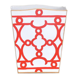 Orange Ming Wastebasket - Wastebaskets