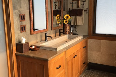 Inspiration for a contemporary bathroom remodel in Denver