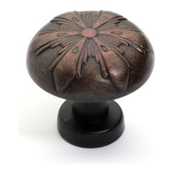 Dynasty Hardware - Starburst Cabinet Knob Aged Oil Rubbed Bronze - Cabinet And Drawer Knobs