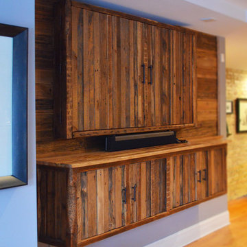 Rustic Reclaimed Wall Mounted Media Center