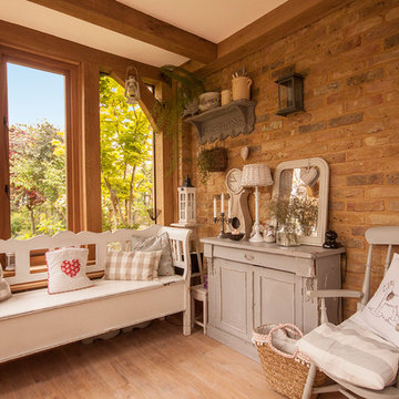 Oak Porch & Glazed Oak Frame Extension On A Townhouse