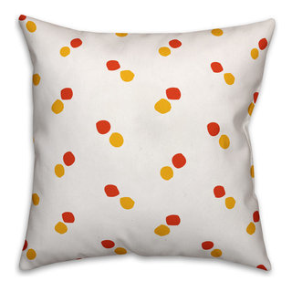 Sankara Deep Yellow Silk Throw Pillow 18x18