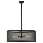 Livex Lighting - Livex Lighting 46215-04 Industro - Five Light Chandelier - No. of Rods: 3  Canopy IncludedIndustro Five Light  Black/Brushed NickelUL: Suitable for damp locations Energy Star Qualified: n/a ADA Certified: n/a  *Number of Lights: Lamp: 5-*Wattage:60w Medium Base bulb(s) *Bulb Included:No *Bulb Type:Medium Base *Finish Type:Black/Brushed Nickel