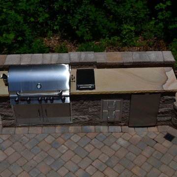 Outdoor Fireplace, Patio and Kitchen