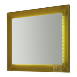 Viena LED 43" 1/4 touch light mirror. Gold. - Bathroom Mirrors