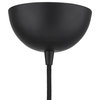 Semmes Black Pendant Light With Frosted Glass, Oval