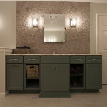 A Basement Bath that soothes the soul