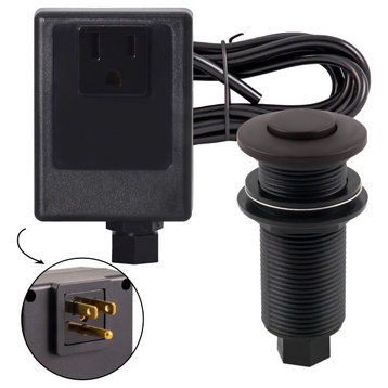 Disposal Air Switch And Single Outlet Control Box In Polished Nickel, Oil Rubbed Bronze