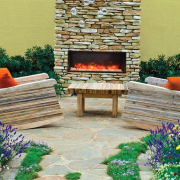 Outdoor Rustic Fireplace