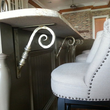 Wrought Iron Granite countertop support