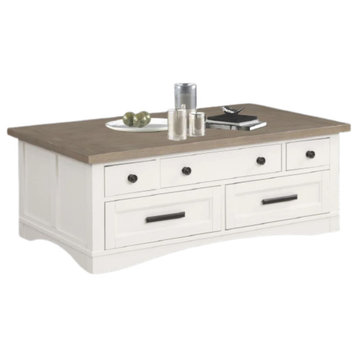 Parker House Americana Modern Cocktail Table With Lift Top, Cotton
