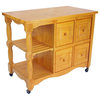 Sunset Trading Oak Selections Oak Selections Regal Wood Kitchen Cart in Oak