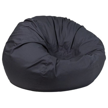 Oversized Solid Gray Bean Bag Chair