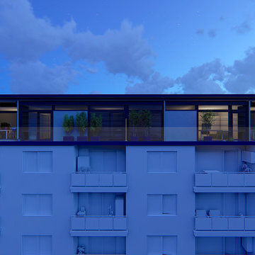 Perspektive von Süden Nacht
