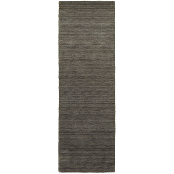 Oriental Weavers Aniston Collection Charcoal Solid Indoor Area Rug 2'6"X8'