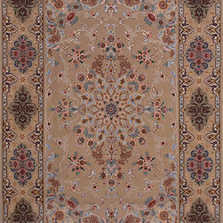 Persian Isfahan rug 3'10 X 5'7 - Area Rugs