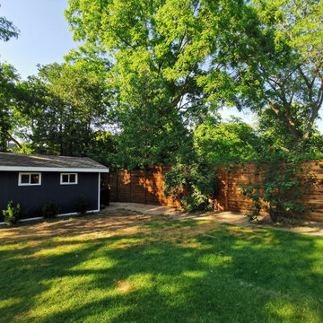 Sheds and Fences, stained and painted