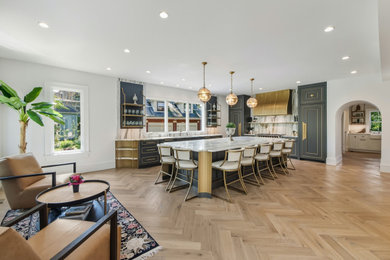 Inspiration for a transitional home design remodel in Cleveland