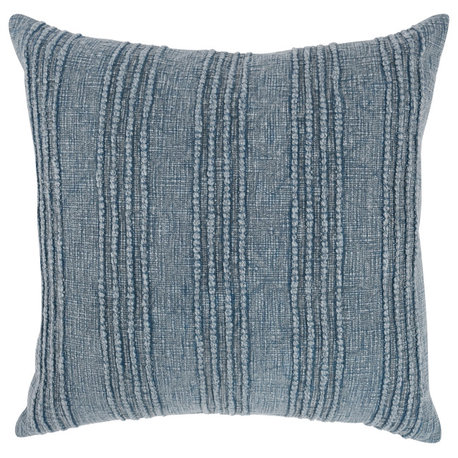 Hannah 100% Cotton 22" Throw Pillow by Kosas Home, Blue