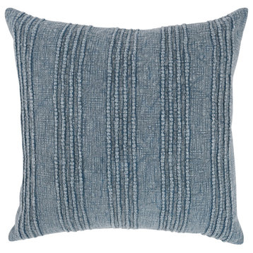 Hannah 100% Cotton 22 Throw Pillow in Blue by Kosas Home