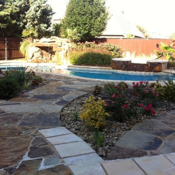 Landscaped Grotto Waterfall Pool
