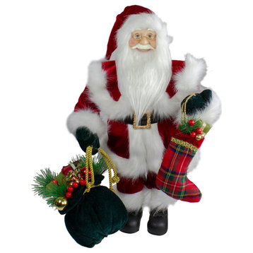 18" Standing Santa Christmas Figure with Presents